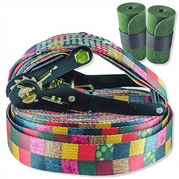 BUZZARD zestaw patchworkowy slackline 15m 50mm