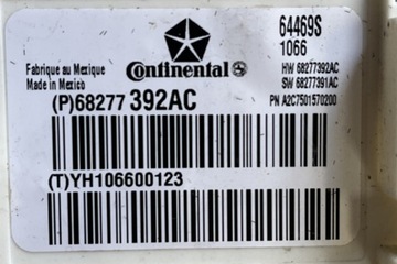 MODUL POHODĚ DODGE CHALLENGER COUPE P68277392AC 2016