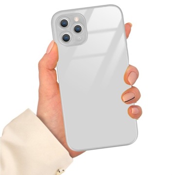 ETUI SREBRNY CASE GLASS do IPHONE 11 PRO Szklane