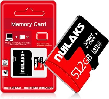 Karta pamięci 512 GB microSD + adapter SD NUILAKS