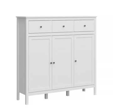 Duża biała skandynawska KOMODA Z SZUFLADAMI OL-09