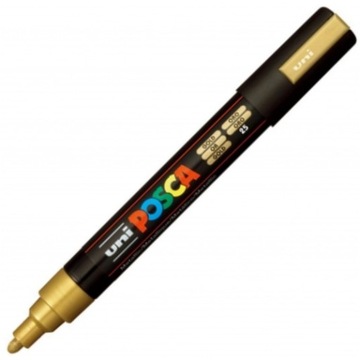 MARKER POSCA PC-5M UNI Z FARBĄ PLAKATOWĄ ZŁOTY