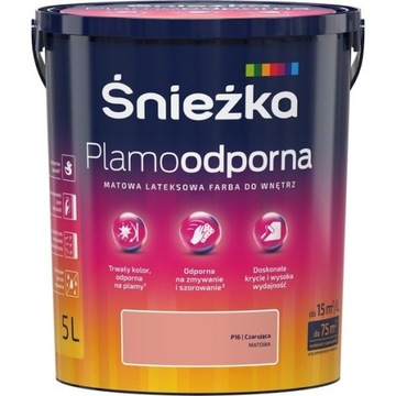 Śnieżka Plamoodporna 5L P16 CZARUJĄCA matowa farba