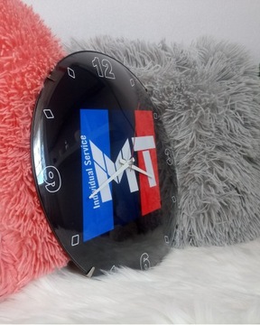 Duży zegar logo firmy, Twój dowolny tekst Prezent
