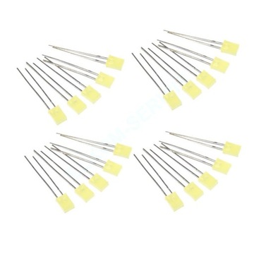 DIODA LED 2x5mm ŻÓŁTA MATOWA PROSTOKĄTNA DYF x20