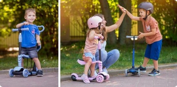 Баланс езда Tri -blue Triple Scooter