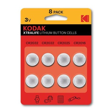 Zestaw baterii KODAK 4x CR2032 2x CR2025 2x CR2016