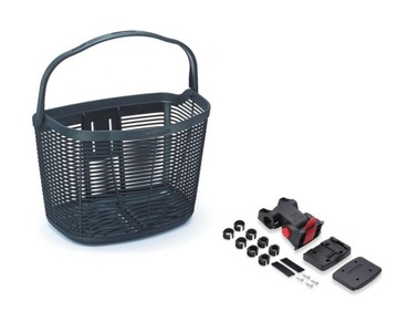Koszyk rowerowy Flinger SW-909 plastikowy na klip/odpinany do kierownicy