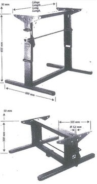 Ножки Основание стола, верхний стол, опускающаяся платформа, серый