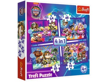 TREFL Puzzle 4w1 PSI PATROL Wielki film BOHATEROWIE na Ratunek 4+ układanka