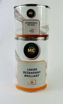 MC LAKIER BEZBARWNY BRILANT PLUS 1L + UTW SZYBKI 0,5L