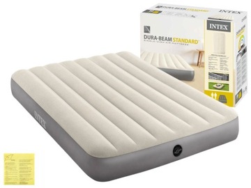 Materac Dmuchany Welurowy Dwuosobowy Łóżko 191x137x25 Intex 64102 Model2024