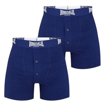 2x Lonsdale Bokserki bawełniane granatowe w pudełku, Rozmiar 3XL