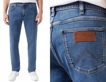 WRANGLER Spodnie JEANS GREENSBORO 803 Niebieski W32 L34