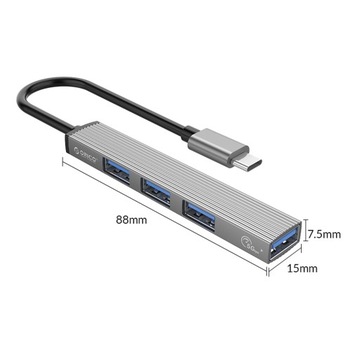 USB-C HUB 4 x USB 3.1 GEN1, алюминий ORICO