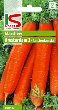 MARCHEW AMSTERDAM 3 nasiona warzyw SALNAS 5G.