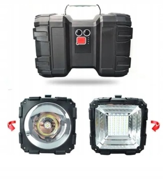 МОЩНЫЙ СВЕТОДИОДНЫЙ ФОНАРЬ, ПЕРЕЗАРЯЖАЕМЫЙ ПОИСК, ДВУХСТОРОННИЙ POWERBANK, CAMPING CREE