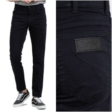 WRANGLER TEXAS SLIM MĘSKIE SPODNIE JEANSOWE DARK NAVY W12SEAXAE W34 L30