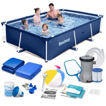 BASEN OGRODOWY STELAŻOWY 259x170x61 BESTWAY 16w1