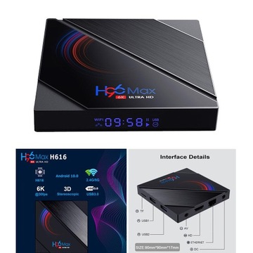 H616 Android 10 ТВ 5G 6K Медиаплеер