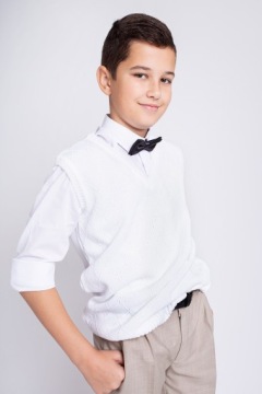 MUSZKA KOMUNIJNA CHŁOPIĘCA SATYNOWA CZARNA