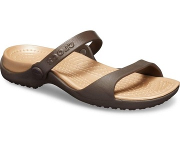 CROCS CLEO LEKKIE KLAPKI ESPRESSO FLIP PLAŻA LATO BASEN W10 41- 42 41,5