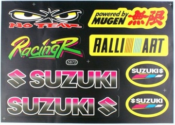 NAKLEJKI MEGA ZESTAW SHOEI NGK MONSTER SUZUKI HJC
