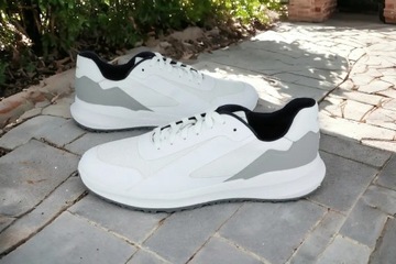 Białe sneakersy GEOX U4536B RESPIRA męskie sportowe buty golf series R44