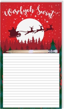 NOTES Z MAGNESEM ŚWIĄTECZNY PREZENT MIKOŁAJ WZORY