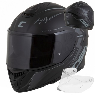CASSIDA KASK MOTOCYKLOWY WŁÓKNO GT +CZARNA SZYBA M
