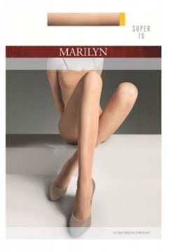 Полуматовые классические эластичные колготки SUPER 15 DEN Marilyn Castango 4-L