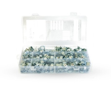 НАБОР ЗАЖИМОВ MINI GBS, 135 шт., ленточные зажимы, стальные зажимы