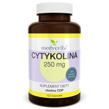 CHOLINA CDP difosforan-cholina cytydyny Cytykolina 250 mg 120 kapsułek