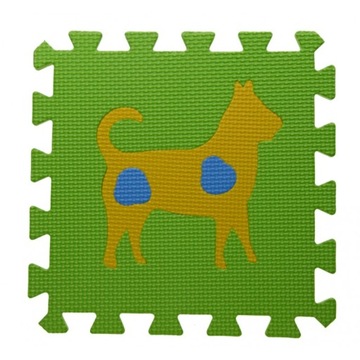 ПАЗЛ ИЗ ПЕНЫ ЭВА 30x30см 10 ШТ. КОВРИК С ЖИВОТНЫМИ