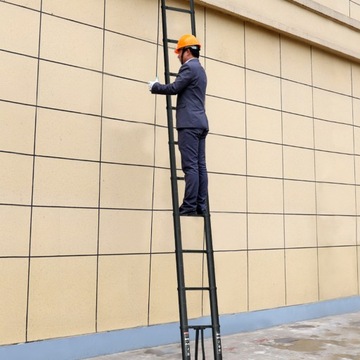 Телескопическая лестница 6,2 м с крюком, сталь, 150 кг.