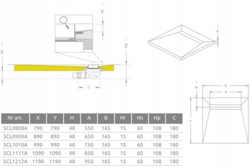 Душевой поддон квадратный под плитку 100x100 RADAWAY