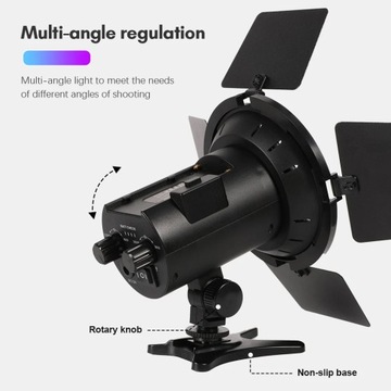 Портативный полноцветный RGB-фонарь для фотосъемки мощностью 10 Вт.