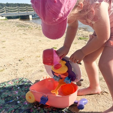 ZESTAW DO PIASKU PIASKOWNICY ŁOPATKI 3w1 WOOPIE