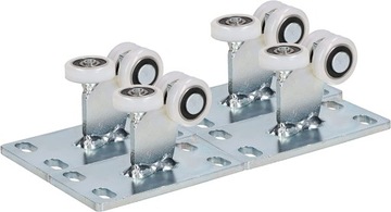 4X ТЕЛЕЖКА ДЛЯ ВОРОТ С 3 РОЛИКАМИ FI 25 ФИКСИРОВАННЫХ РОЛИКОВ ДЛЯ ВОРОТ