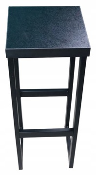 Solidny HOKER metalowy taboret 75cm CZARNY KAMIEŃ