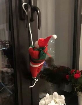 ФИГУРКА САНТА-КЛАУСА, ЛАЗАЮЩАЯСЯ НА ЛИНИИ, ОРНАМЕНТ, РОЖДЕСТВЕНСКОЕ УКРАШЕНИЕ, 100см