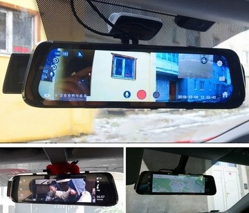 DVR КАМЕРА ЗАДНЕГО ЗЕРКАЛА 2 ЗАДНИЕ КАМЕРЫ ПОЛЬСКОЕ МЕНЮ