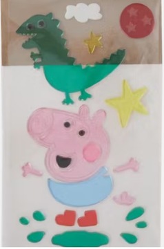 NAKLEJKI ŻELOWE okno szyby dekoracja Peppa Pig