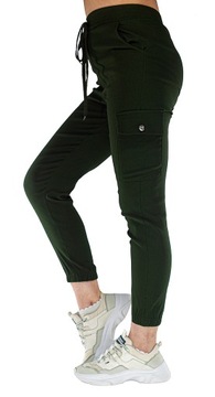 Spodnie damskie bojówki elastyczne P021 Z r.2XL/3XL
