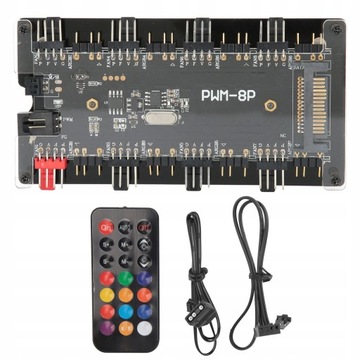 KONTROLER KONCENTRATOR GNIAZDO WENTYLATORA PWM+ARGB INTEGRATOR ZDALNEGO OBU