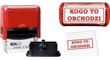 PIECZĄTKA czerwona 47x18 COLOP C30 automatyczna TWÓJ ŚMIESZNY NAPIS TEKST