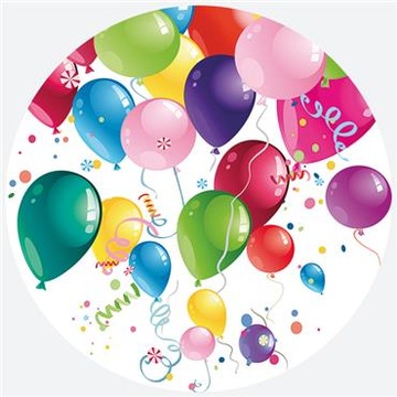 Talerzyki Talerze papierowe BALONY 8 szt. POL-MAK