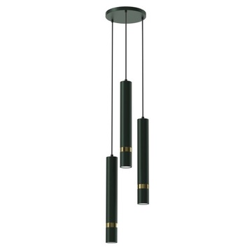 Lampa Wisząca Sufitowa SPOT TUBA zielona złota LED