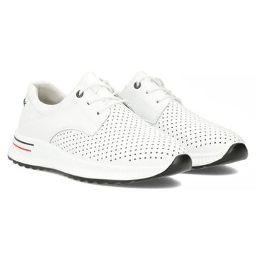 Buty damskie sneakersy skórzane białe sznurowane Filippo DP6022/24 38