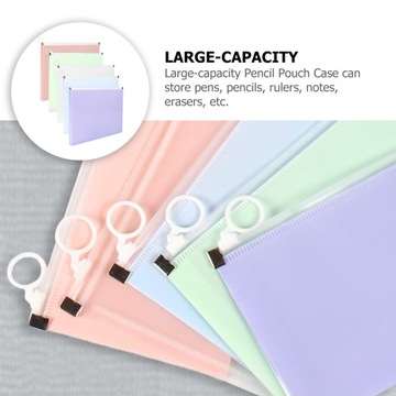 Папка для документов на молнии, карандаш, скоросшиватель, 5 шт.